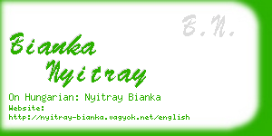 bianka nyitray business card